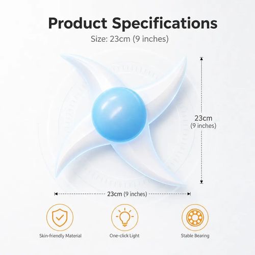 Spinning Light-Up Rasengan Wind Blade Shuriken Cosplay Prop