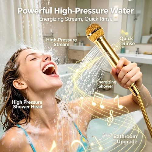 Microphone-Shaped Creative Showerhead