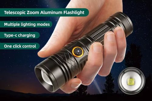 High Lumen Portable LED Flashlight IP44 Waterproof