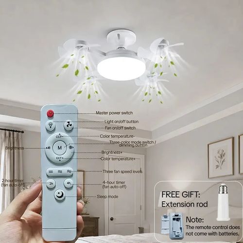 Foldable LED Ceiling Fan with Light