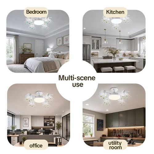 Foldable LED Ceiling Fan with Light