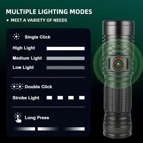 High Lumen Portable LED Flashlight IP44 Waterproof
