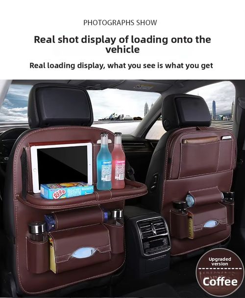 New Arrival Pu Leather Car Seat Back Organizer for Universal Cars