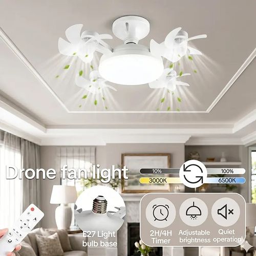 Foldable LED Ceiling Fan with Light