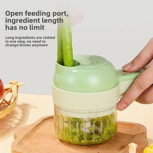 Multifunctional 4 in 1 Handheld Electric Vegetable Cutter Set Carrot Potato Chopper Cutting Machine
