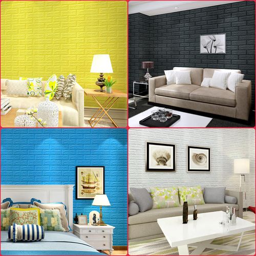Wholesale Modern XPE Foam Self-Adhesive Wall Stickers 3D Waterproof Three-Dimensional Design Anti-Static for Apartments Hotels