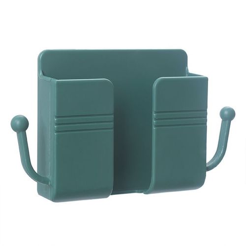 Multipurpose Mobile Phone Accessories Wall Mount Stand Adhesive Remote Control Holder & Storage Box Made of Durable Plastic