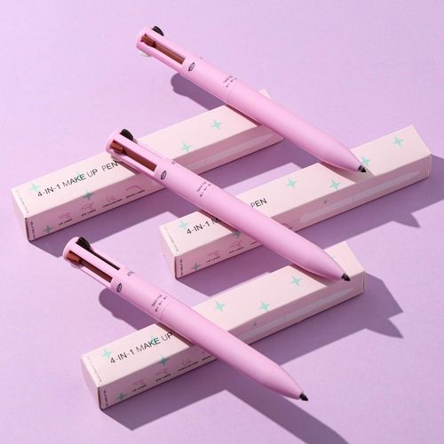 4-in-1 Makeup Pencil - 4-Color Lip Liner, Highlighter, Eyeliner & Eyebrow Pencil