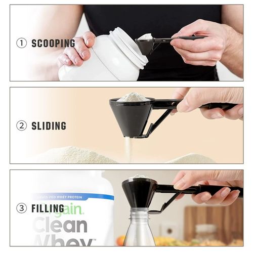 Eco-Friendly Coffee Filter Spoon Measuring Spoon Funnel for No Spill Preparation Protein Powder Exercise Drink Milk Spoon