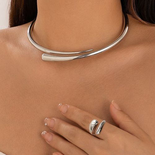 Set Designer Jewelry Sets Water Drop Ring Alloy Famous Brand Bracelet High Quality Choker Unisex Fine Opening Jewelry