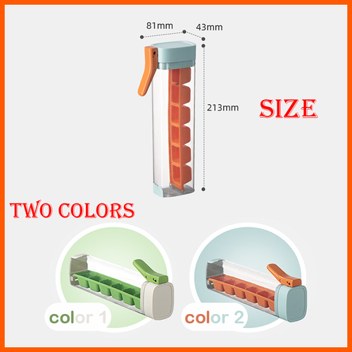 2024 New Small One-hand Press Ice Tray Internet Celebrity Minimalist 6-grid Refrigerator Ice Cubes Maker