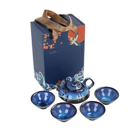 Classical Teapot Sets Gift Bag Drinkware Coffee Tea Sets Hand Painting Country Ceramic Lovely Chinese Socksroduct 5 Pcs Stocked