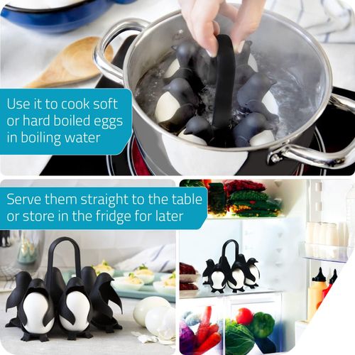 Creative Penguin Egg Cooker Household Egg Mold Holder Cute Rack for Kitchen Gadgets Egg Storage Box Egg Tools