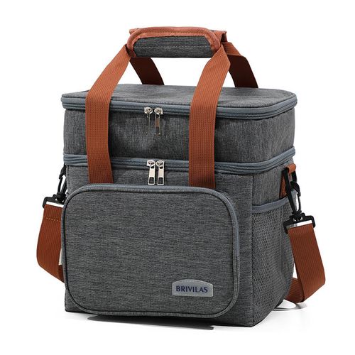 Insulated Lunch Bag Reusable Lunch Box for Picnic Durable Waterproof Leakproof Cooler Tote Bag with Adjustable Shoulder Strap