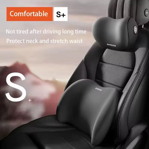 Car Headrest Neck Pillow Support Memory Cotton Car Seat Lumbar Support Soft Neck Rest Protector Waist Cushion for Car Pillow