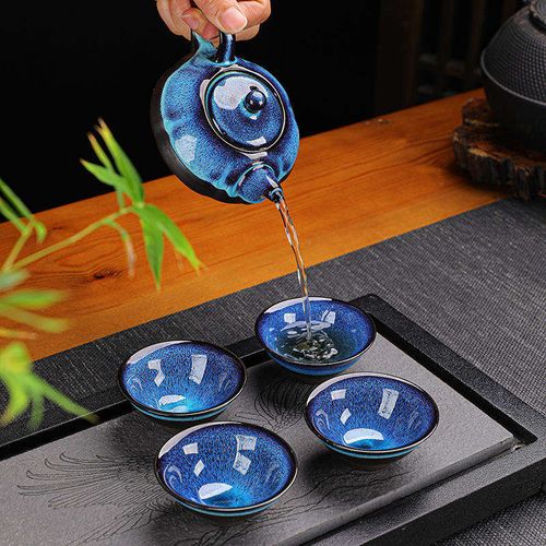 Classical Teapot Sets Gift Bag Drinkware Coffee Tea Sets Hand Painting Country Ceramic Lovely Chinese Socksroduct 5 Pcs Stocked