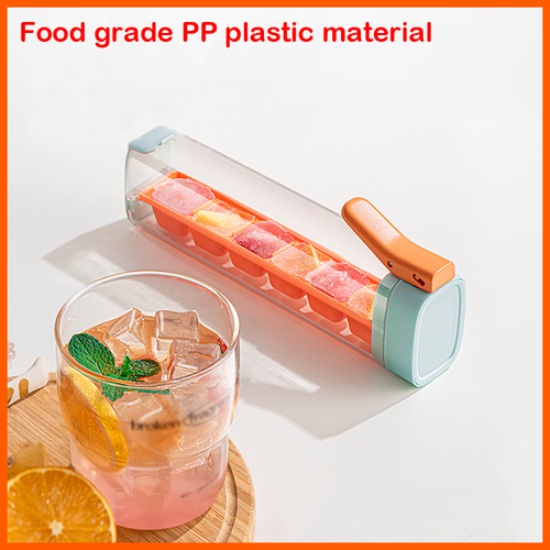 2024 New Small One-hand Press Ice Tray Internet Celebrity Minimalist 6-grid Refrigerator Ice Cubes Maker