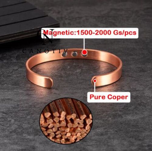 Women Pure Copper Bangle Copper Bracelet Men for Pain relief Rheumatic Arthritis