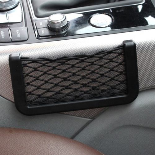 Upgraded 20*8cm Universal Car Seat Organizer Business Style Phone Holder & Storage Net Bag for Side & Back Storage