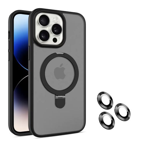 Luxury Tpu Magnetic Matte Phone Stand Wireless Charging Phone case for iphone 17 Pro Max 16 15 14 13 12 Pro PC Cover
