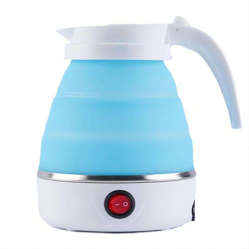 Foldable Portable Electric Water Kettle, Silicone and SUS 304, One-touch Water Boiling, Adjustable Temperature, Various Colors