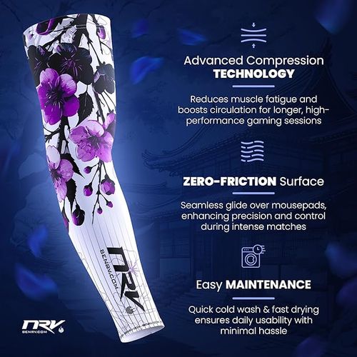 Custom Gamer Gaming Sports Arm Sleeves UV Protection Ice Silk Arm Sleeves E-Sports Arm Sleeve