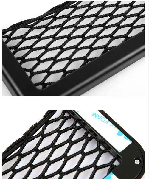 Upgraded 20*8cm Universal Car Seat Organizer Business Style Phone Holder & Storage Net Bag for Side & Back Storage