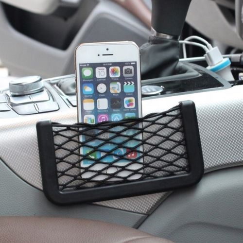 Upgraded 20*8cm Universal Car Seat Organizer Business Style Phone Holder & Storage Net Bag for Side & Back Storage