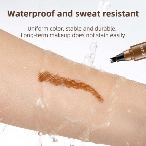 Microblading Eyebrow Pen 4 Fork Tip Tattoo Pencil Long Lasting Fine Sketch Brown Black Waterproof Four Tip Eyebrow Pencil