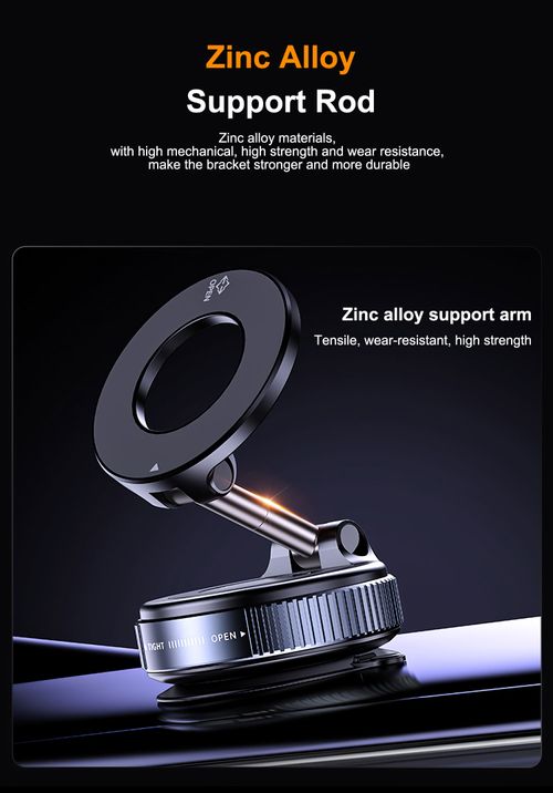 New Universal Silicone Suction Cup Car Phone Holder Stand 360° Rotation Magnetic Windshield Car Dashboard Mobile Phone Holder