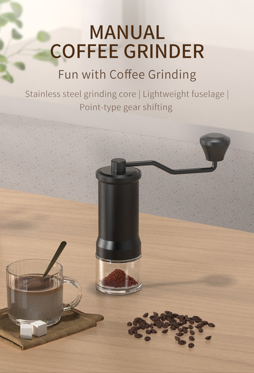 Hand Coffee Grinder with Straight Handle Adjustable Grind Settings for French Press Drip Espresso Coffee Grinder