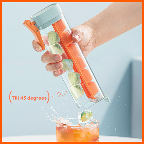 2024 New Small One-hand Press Ice Tray Internet Celebrity Minimalist 6-grid Refrigerator Ice Cubes Maker