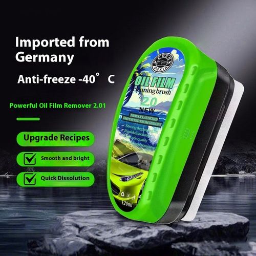 Powerful Car Windshield & Side Window Oil Film Cleaner Rearview Mirror Wipe with Effective Brush for Decontamination