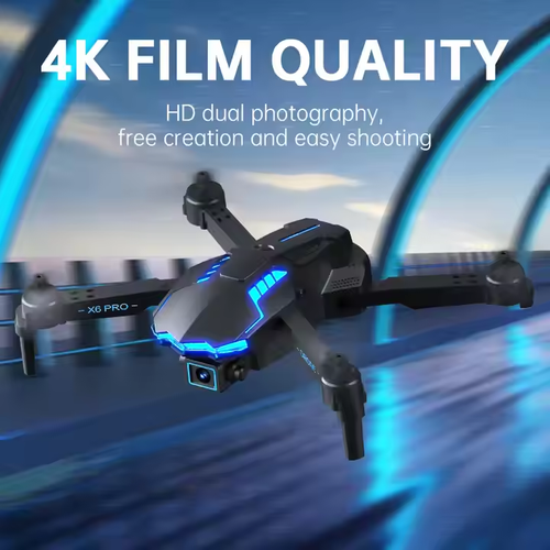 X6 High-Definition 4K Dual Camera Drone Optical Flow Positioning Three-Sided Obstacle Avoidance Remote Control Aerial