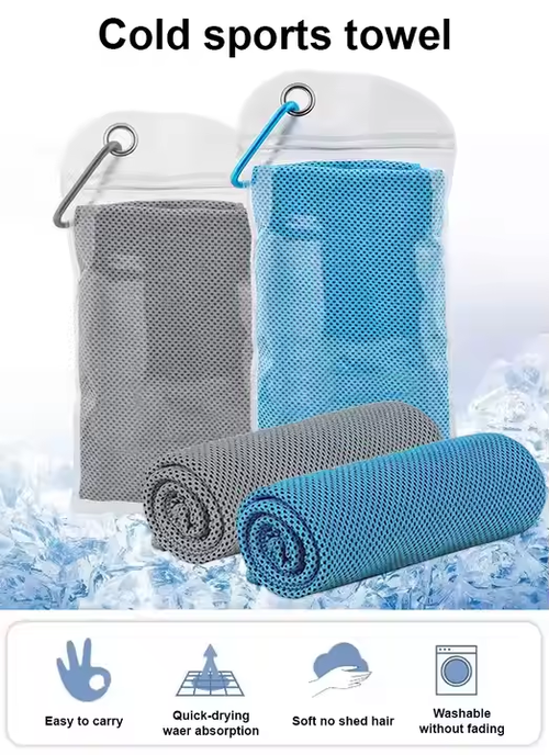 Keeps Body Temperature Lower Summer Cool Sports Towel Artifact Outdoor Sport Magic Travel Silicone Bag Ice Cooling Towel