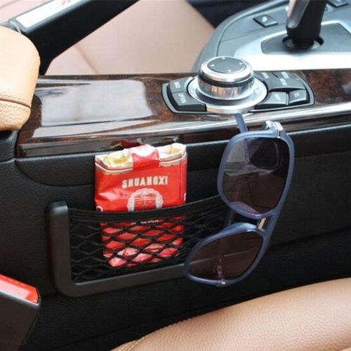 Upgraded 20*8cm Universal Car Seat Organizer Business Style Phone Holder & Storage Net Bag for Side & Back Storage