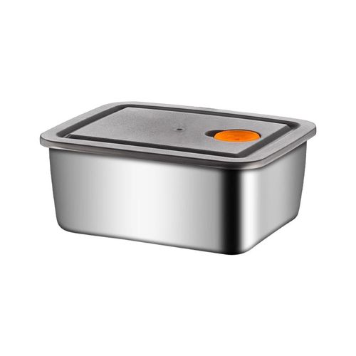 316 Food Grade Stainless Steel Single Compartment Tiffin Preserved Lunch Fruit Meal Storage with Sealed Lid for Refrigerator Use