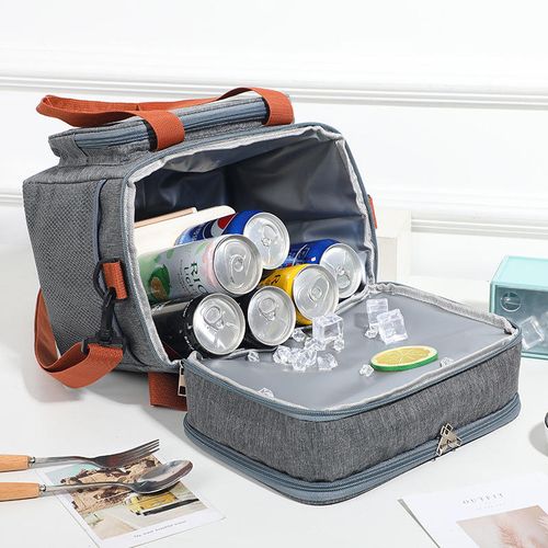 Insulated Lunch Bag Reusable Lunch Box for Picnic Durable Waterproof Leakproof Cooler Tote Bag with Adjustable Shoulder Strap