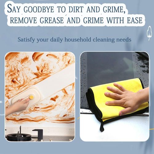 Disposable Magic Cleaning Brushes Specialized Kitchen Degreasing Cloth Protecting Hands 2 Washcloths Replaceable Cleaning Brush