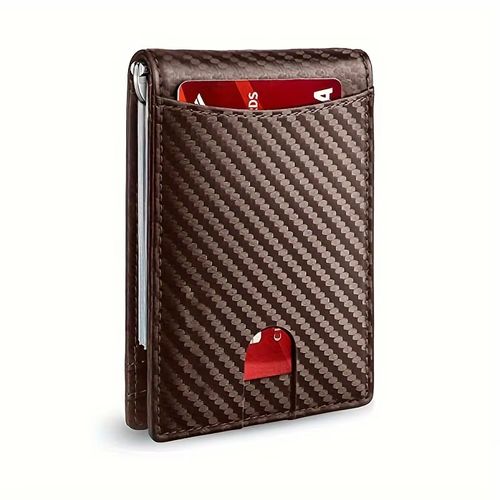 Ultra-fino mens microfiber card holder ultra-fino PU RFID bloco saco de dinheiro aberto comprimento curto fabricante atacado
