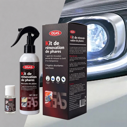 Kit de restauration et de polissage pour phares de voiture – Pâte de nettoyage et de réparation pour éliminer les rayures sur les phares (60 ml)