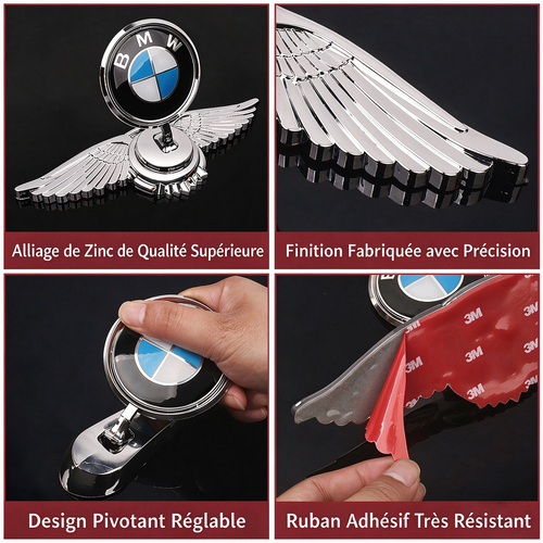 Décoration par emblème pour capot de voiture – Veuillez sélectionner le modèle approprié afin de faciliter l'expédition.