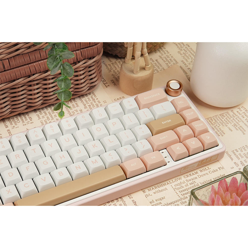 Mechanical Keyboard Wired Gaming Keyboard with Volume Knob 60% Percent RGB Backlit 66 Keys Hot Swappable