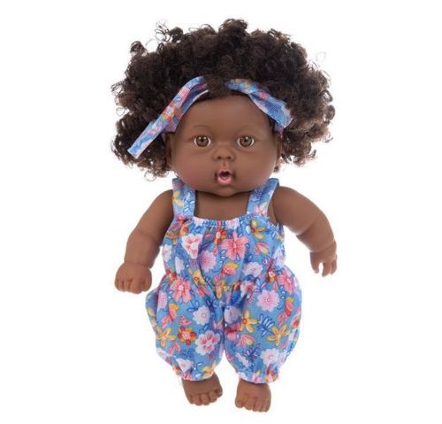 8-inch Vinyl Soothing Cute Soft Shatterproof Exquisite Waterproof Kids Gift African Doll Joint Movable Mini ck Doll