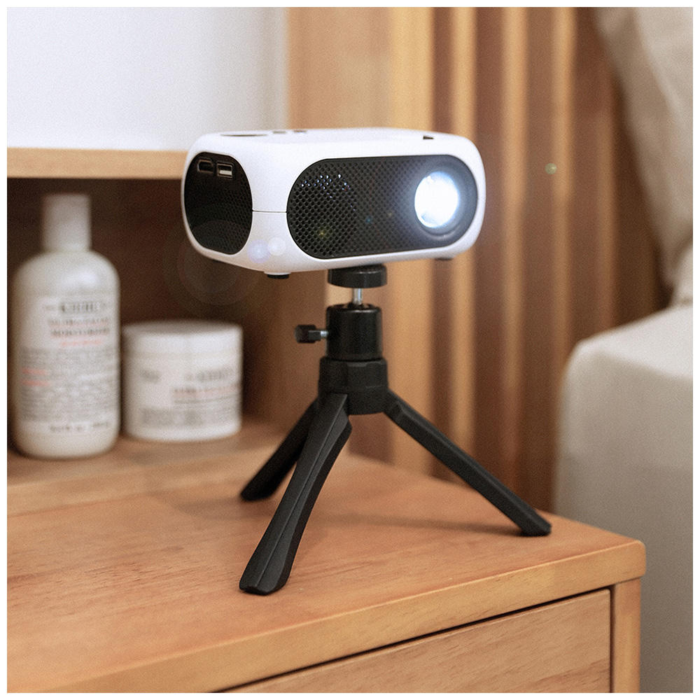 Rechargeable Projector Portable OVROOM Mini Projector Cost-Efficient Portable Projector with Wired Connectivity and OTTStreaming