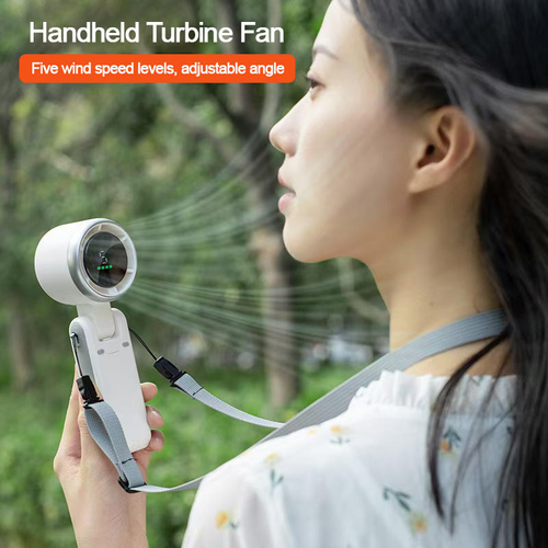 Summer Portable Handheld Turbo Fan Travel Outdoor Mini Portable Fans 180° Foldable High Speed Handheld Fan