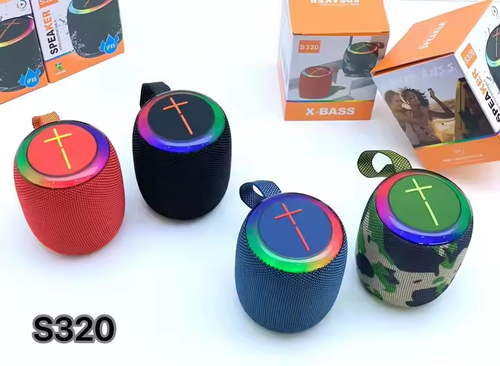 Oem Factory Price Waterproof Ipx5 7w Rgb Round Mini Bocina Portable Fabric Outdoor Bt Wireless Blue Tooth Speaker