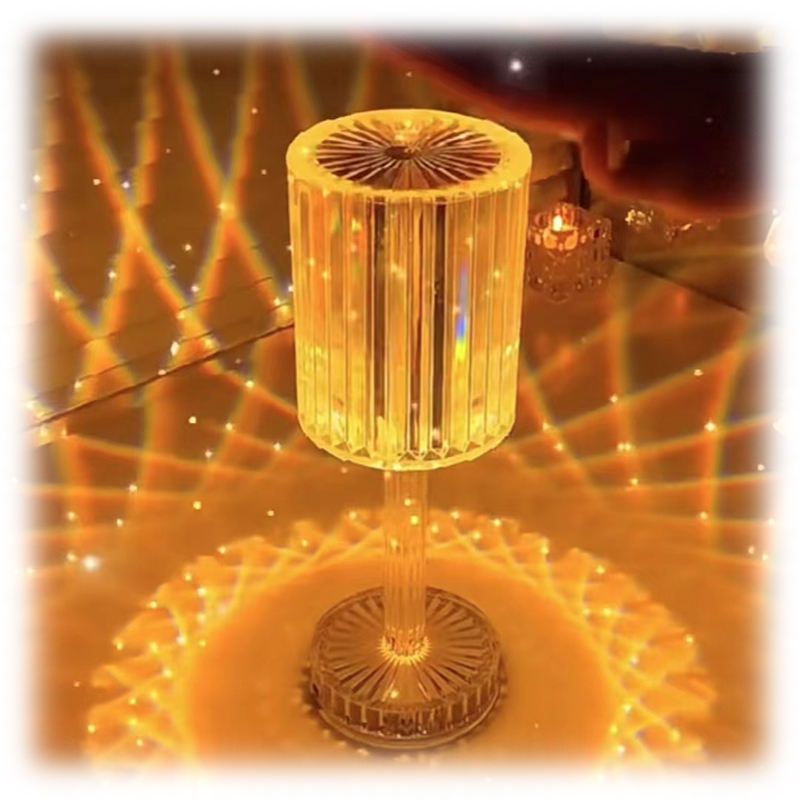 Touch Remote Control Bedside Table Night Light Acrylic Dark Lamp Room Decoration Holiday Lighting LED Crystal Table Lamp