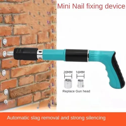 Nail Wall Fastening Tool for Cement Wall, Manual Steel Nails Machine Tool, Concrete Nail Machine, Mini Portable Nail Shooting Machine for Household Woodworking