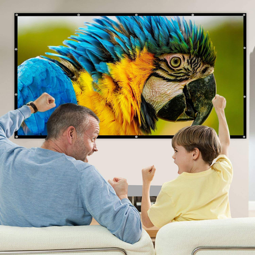 Foldable Polyester Cloth Portable Simple Projection Movies Projector Screens Cheapest Type